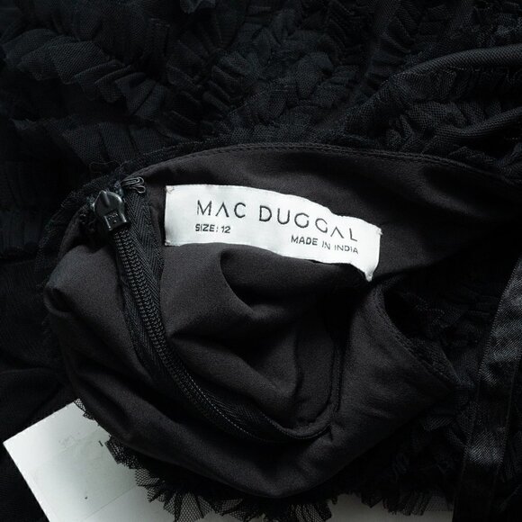 Mac Duggal. Sleeveless Ruffle Tiered Dress. - Picture 4 of 14